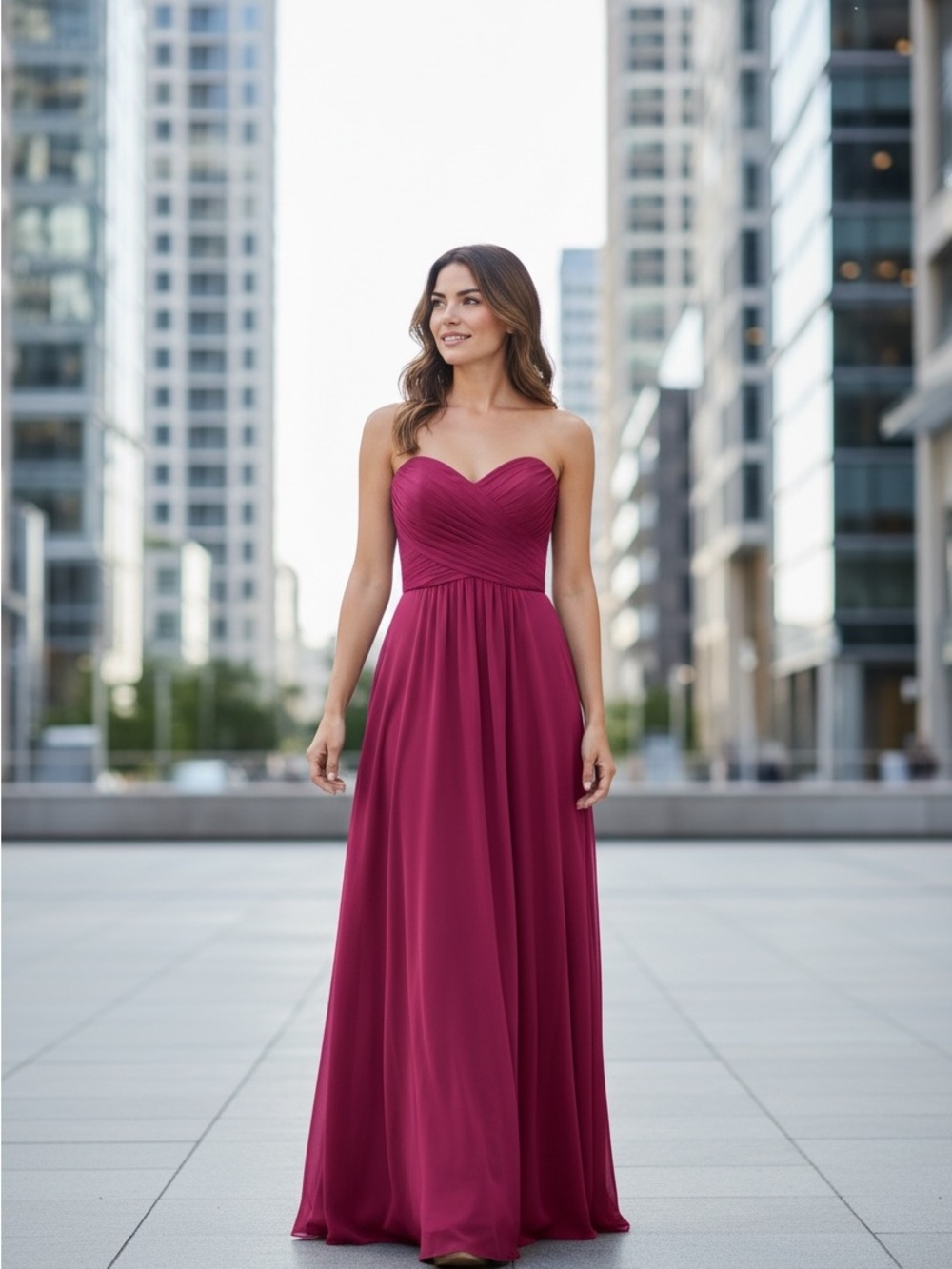 AzazieYazmin Dress Burgundy Red Strapless Sweetheart Maxi Gown Size A10 Formal